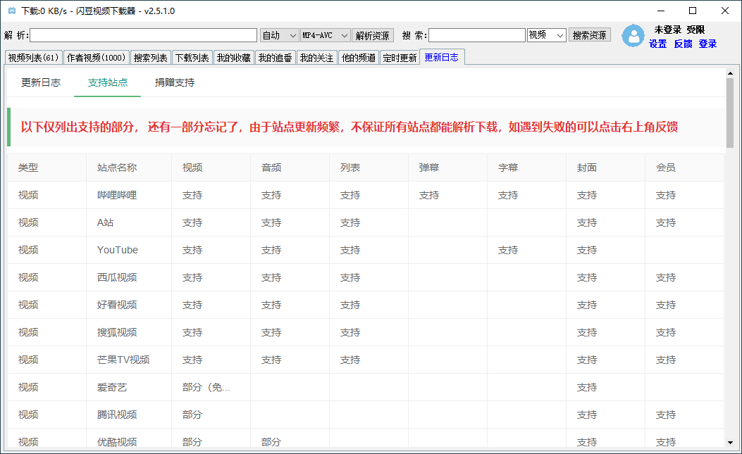 【PC】闪豆多平台视频下载器v3.3.0免费绿色版